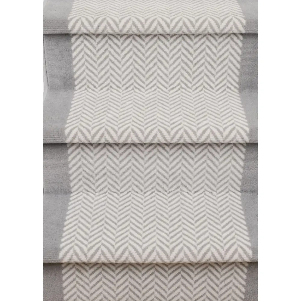 Stair Runners Maestro Stair Runner Herringbone Grey - Image 3