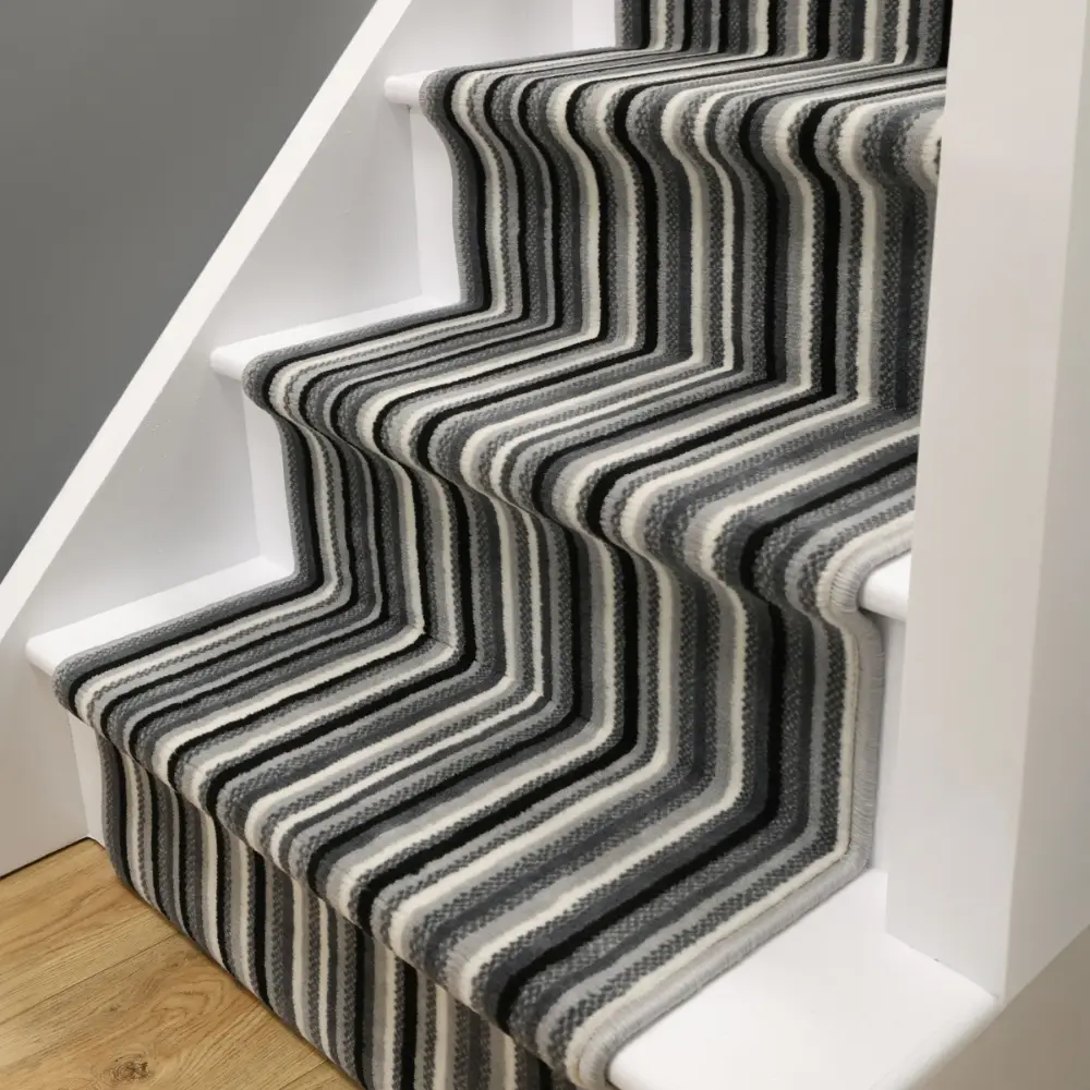 Stair Runners Maestro Stair Runner Stripe Grey