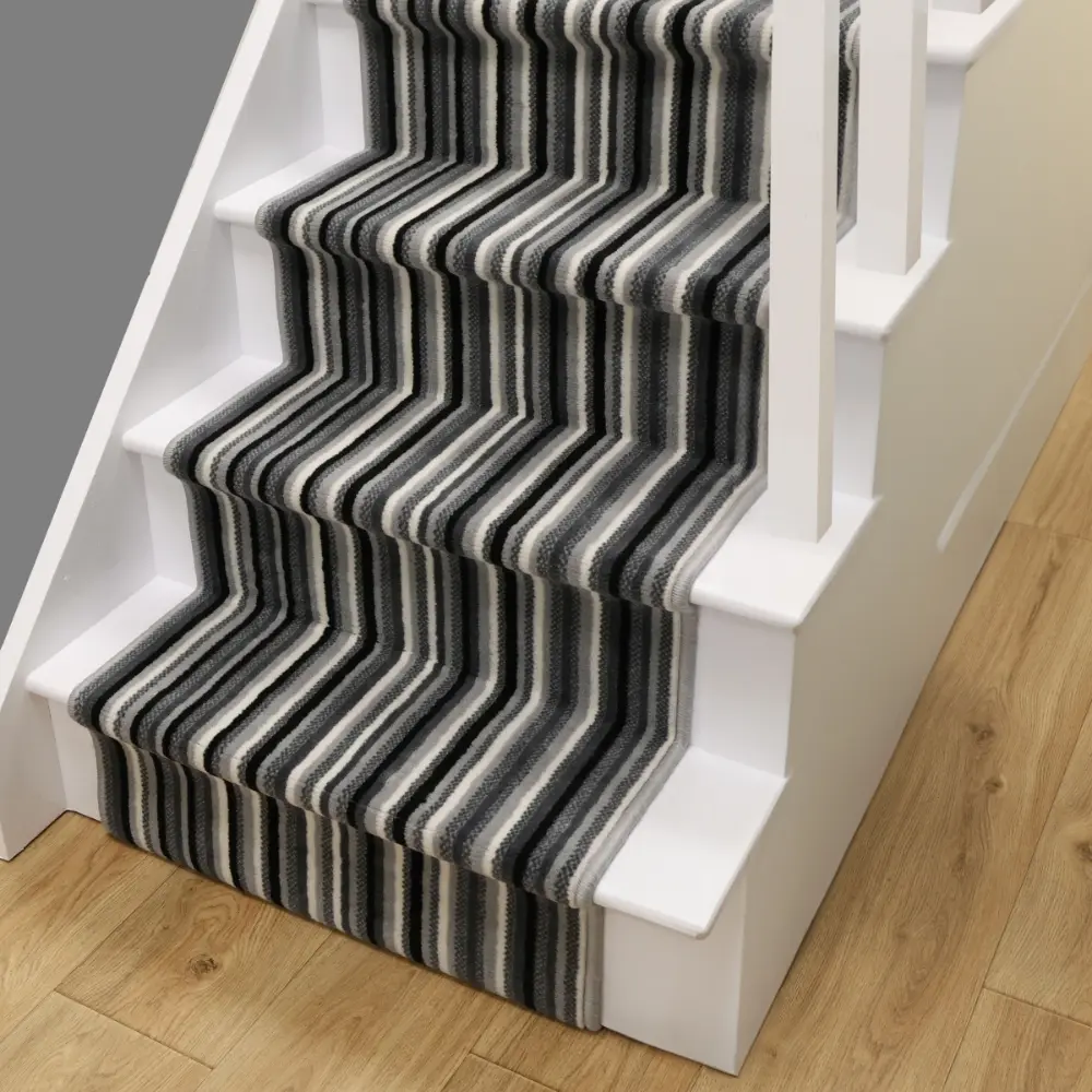 Stair Runners Maestro Stair Runner Stripe Grey - Image 2