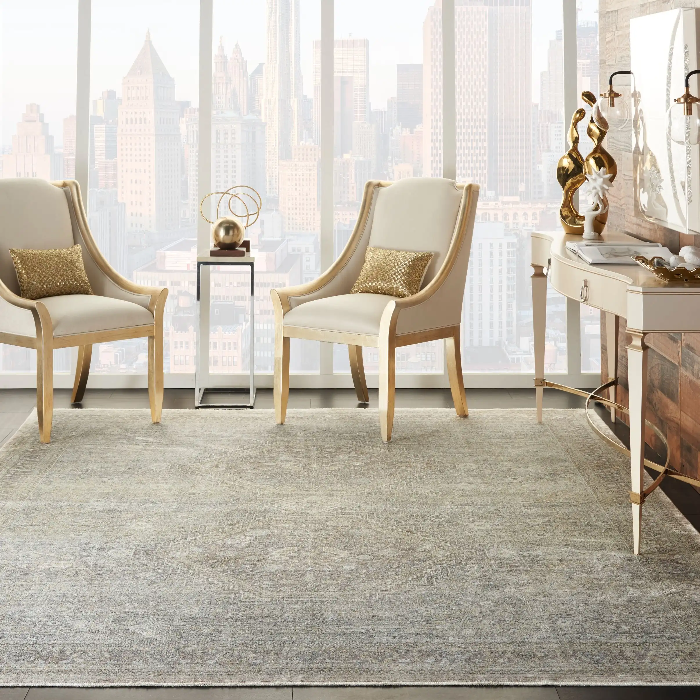 Starry Nights STN04 Cream Grey Rug - Image 2