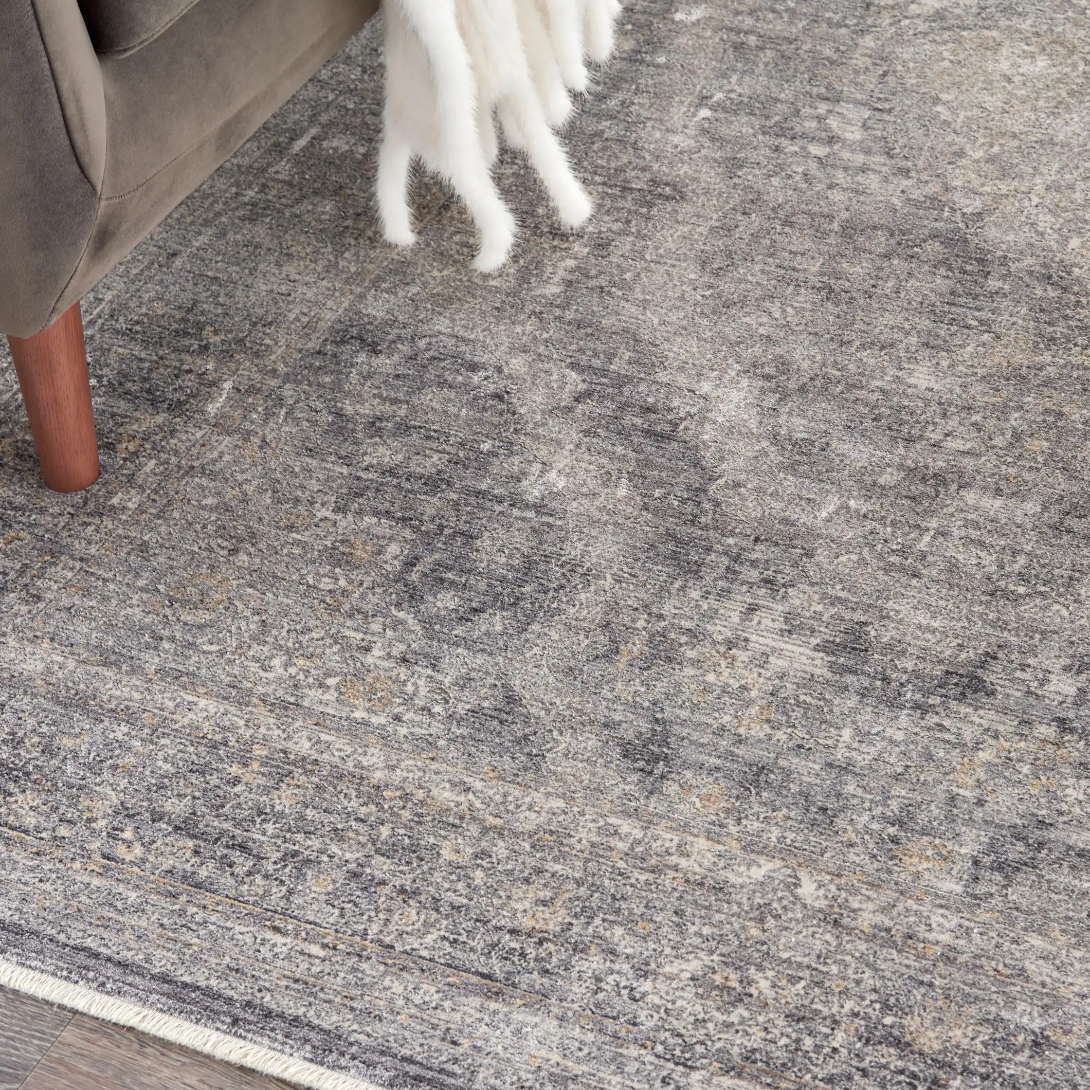 Starry Nights STN05 Charcoal Cream Rug - Image 3