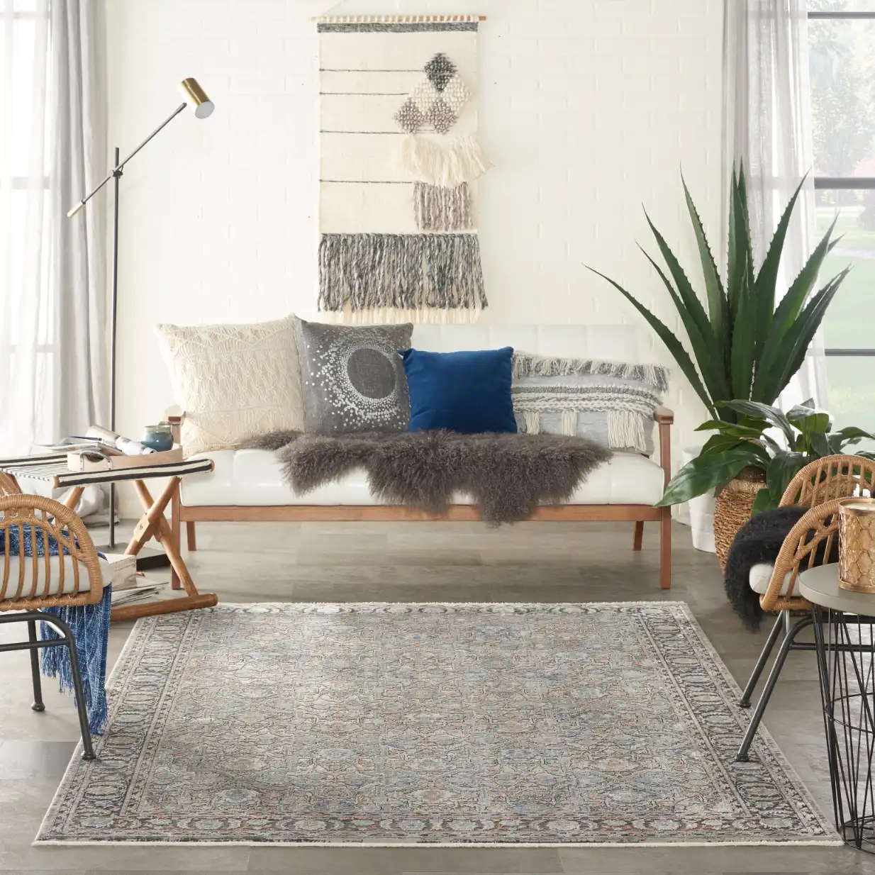 Starry Nights STN10 Grey Navy Rug - Image 4