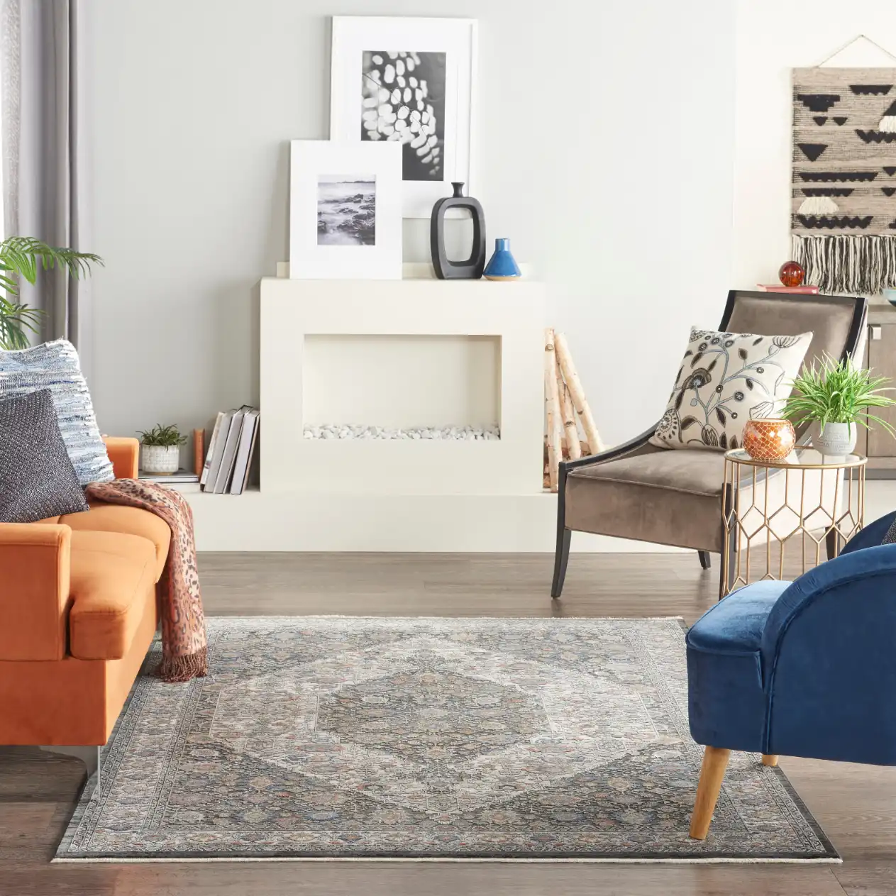 Starry Nights STN11 Grey Blue Rug