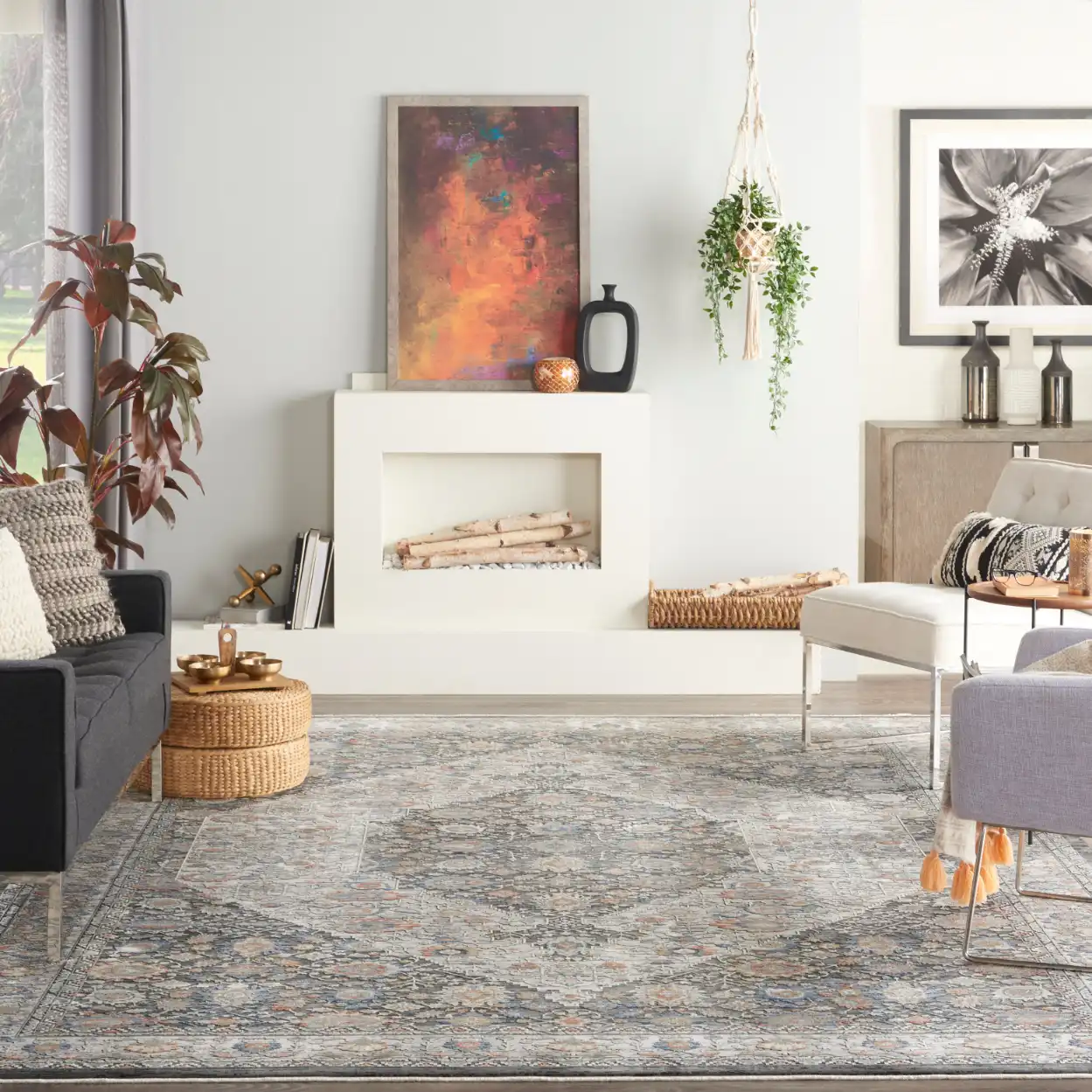 Starry Nights STN11 Grey Blue Rug - Image 4