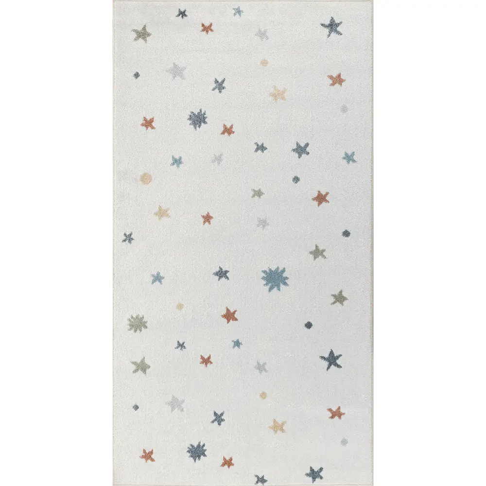 Stella Kids Machine Washable Multicolour/Beige Bedroom Rug - Image 7