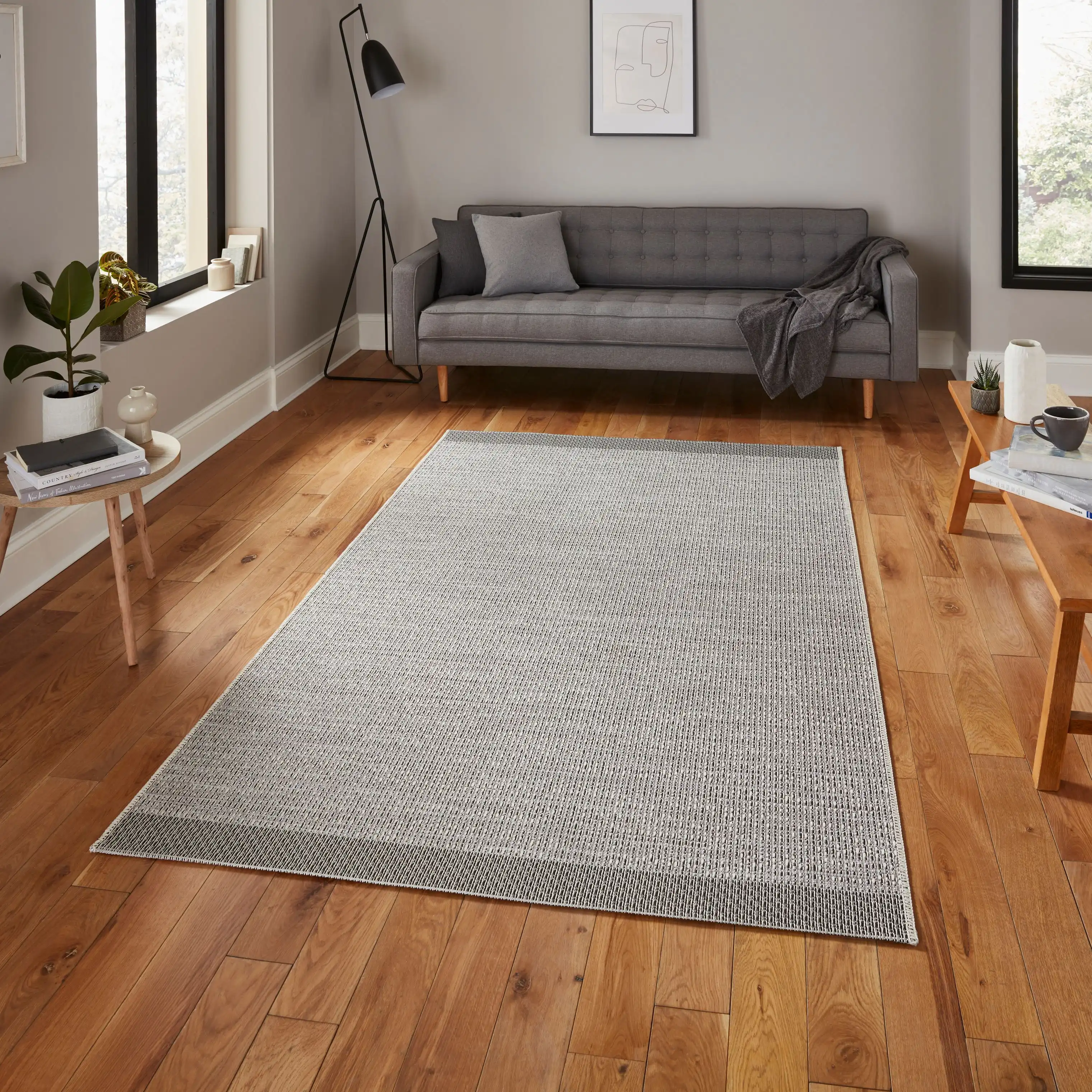 Stitch Outdoor Stitch 9682 Silver Black Rug - Image 5