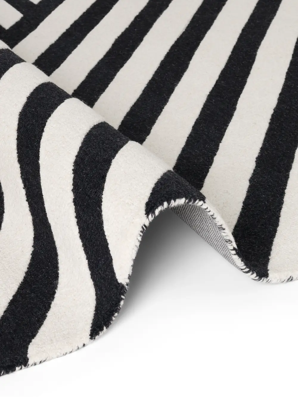 Stryve Woolen Rug Noir Black White 106358 - Image 6