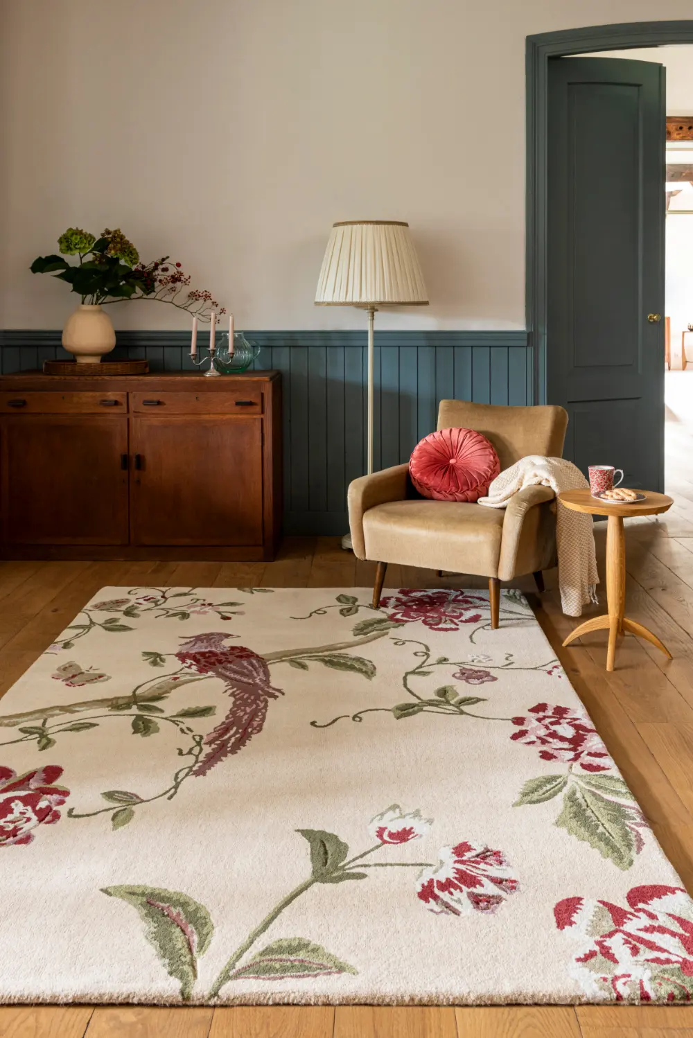Summer Palace Laura Ashley Cranberry/Grape 081200 Rug - Image 2