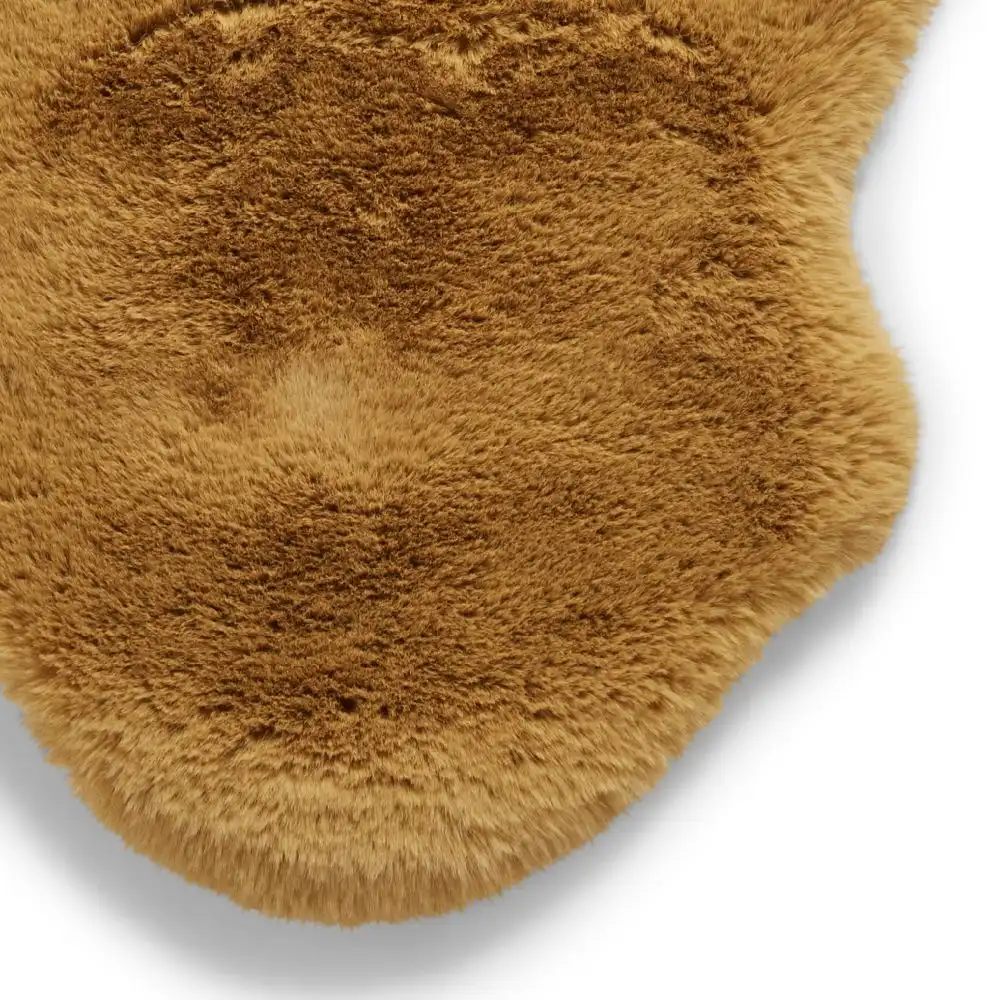 Super Teddy Sheepskin Mustard Rug - Image 3