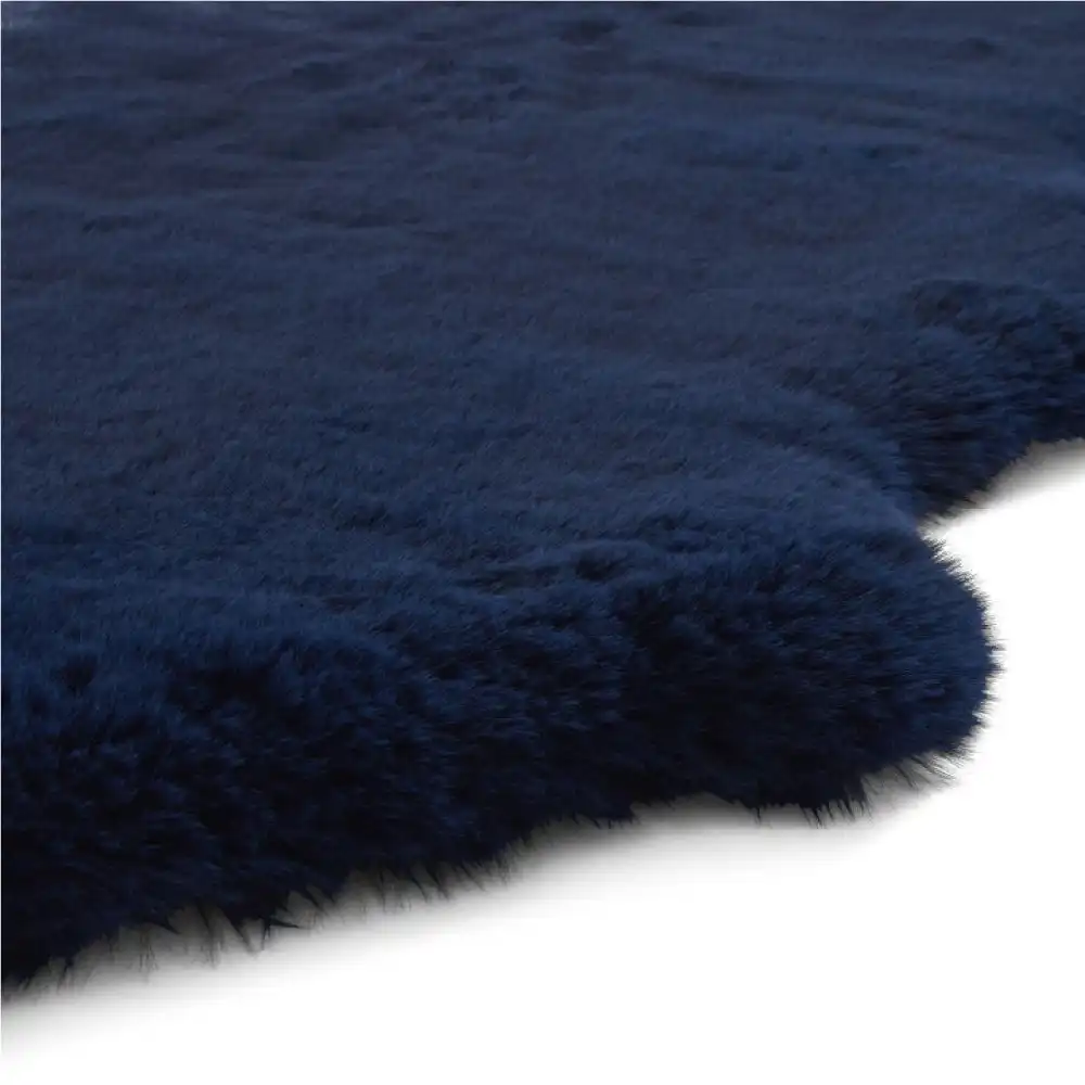 Super Teddy Sheepskin Navy Rug - Image 4
