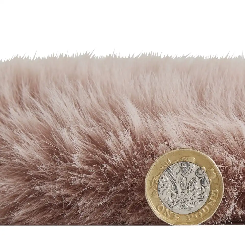 Super Teddy Sheepskin Rose Rug - Image 5