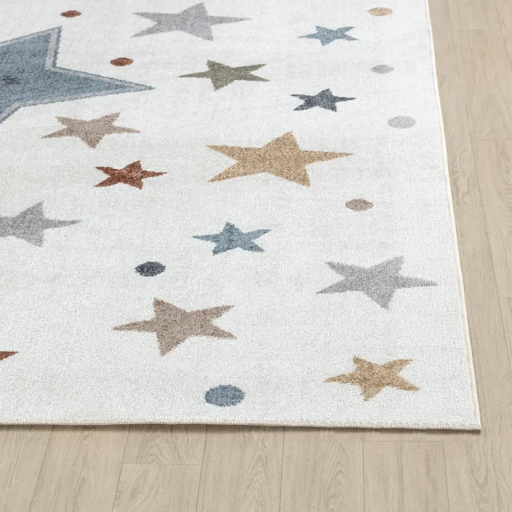 Supermama Kids Machine Washable Multicolour/Blue BedroomRug - Image 15