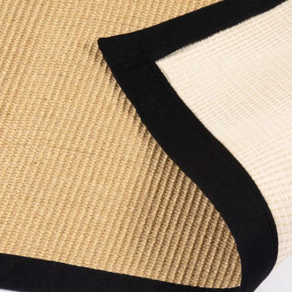 Swinton Sisal Jute Boucle Black Border Rug - Image 3