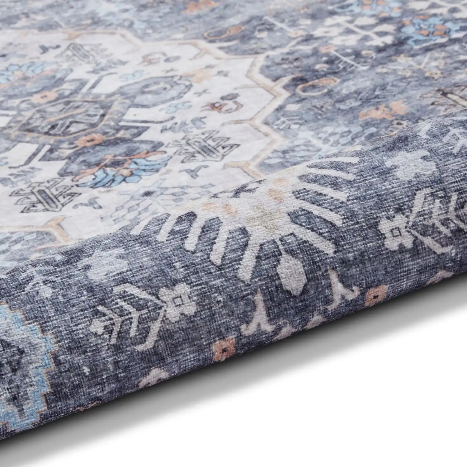 Tabriz Washable H1156 Blue Rug - Image 4