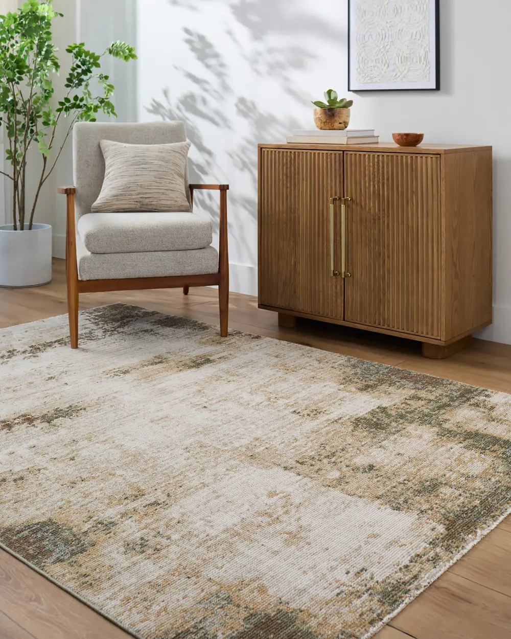 Myrtle Avenue III Galey Alix X Livabliss Abstract Modern Marble Cream Rug