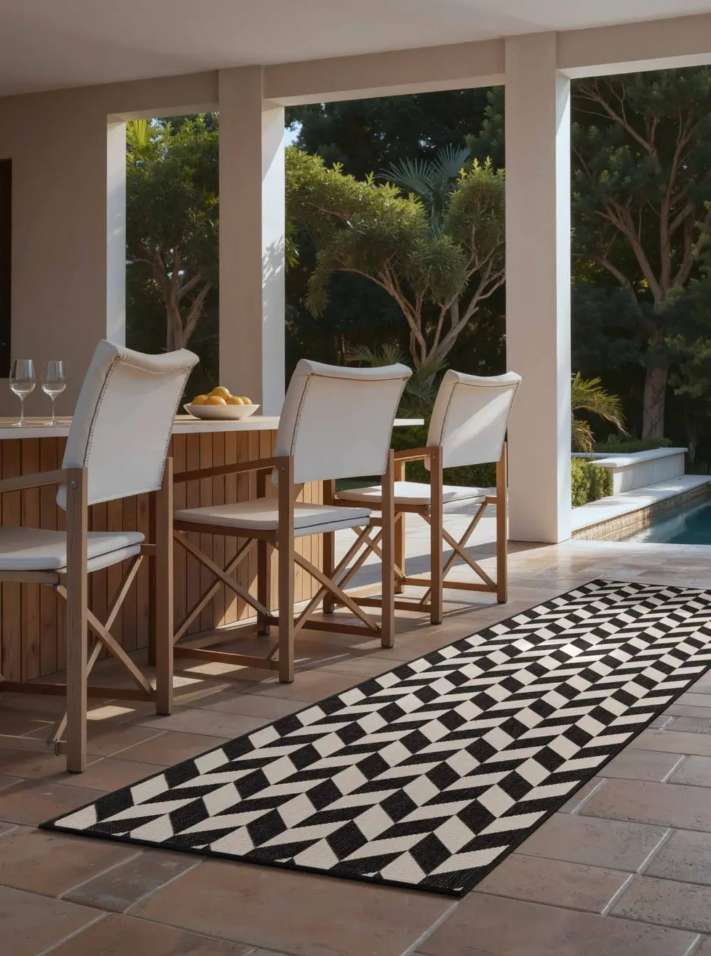 Ted Baker Haringey Black White Indoor Outdoor 106378 - Image 9