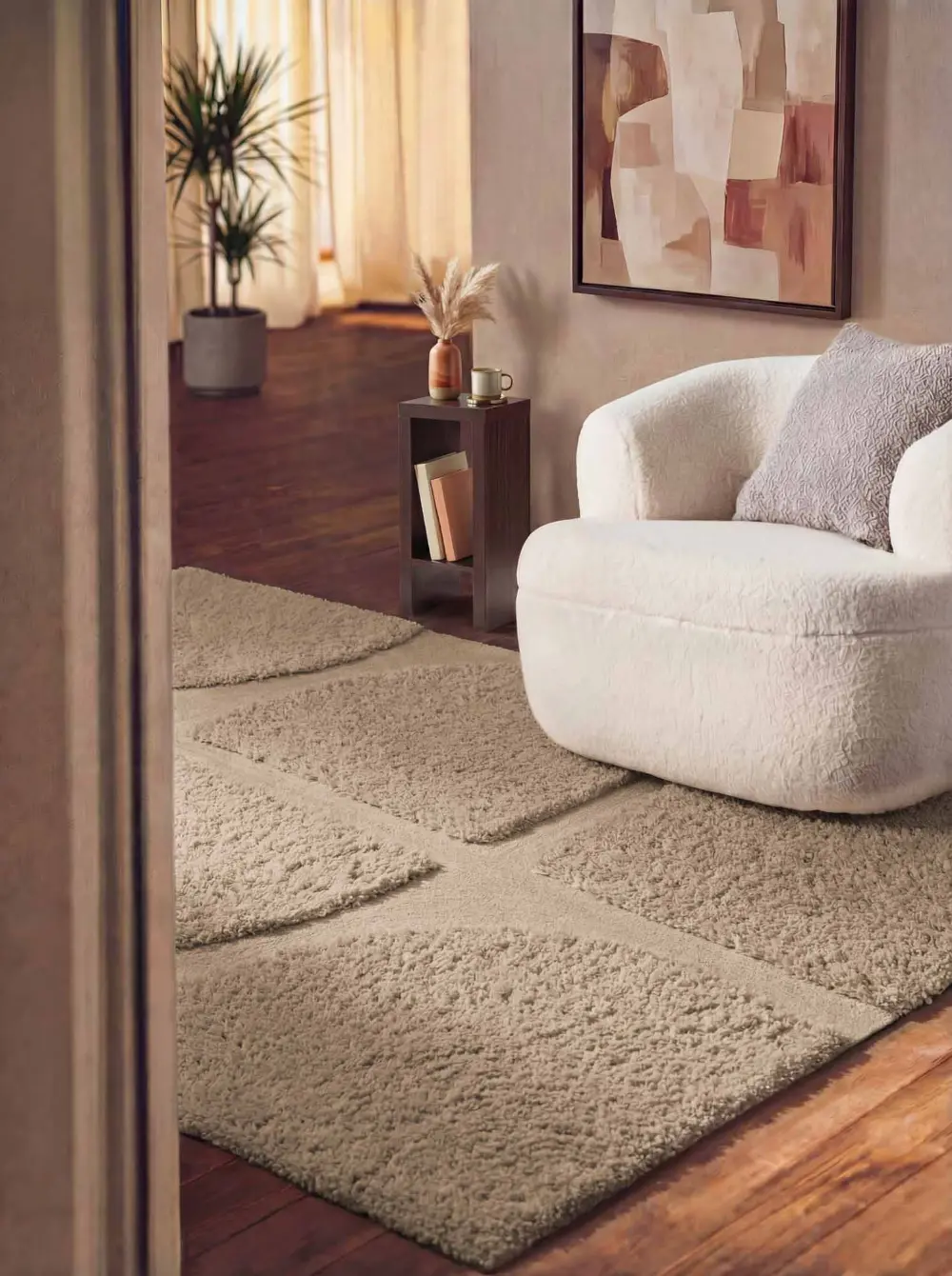 Ted Baker Lambeth High Pile Rug Jasper Beige 106370