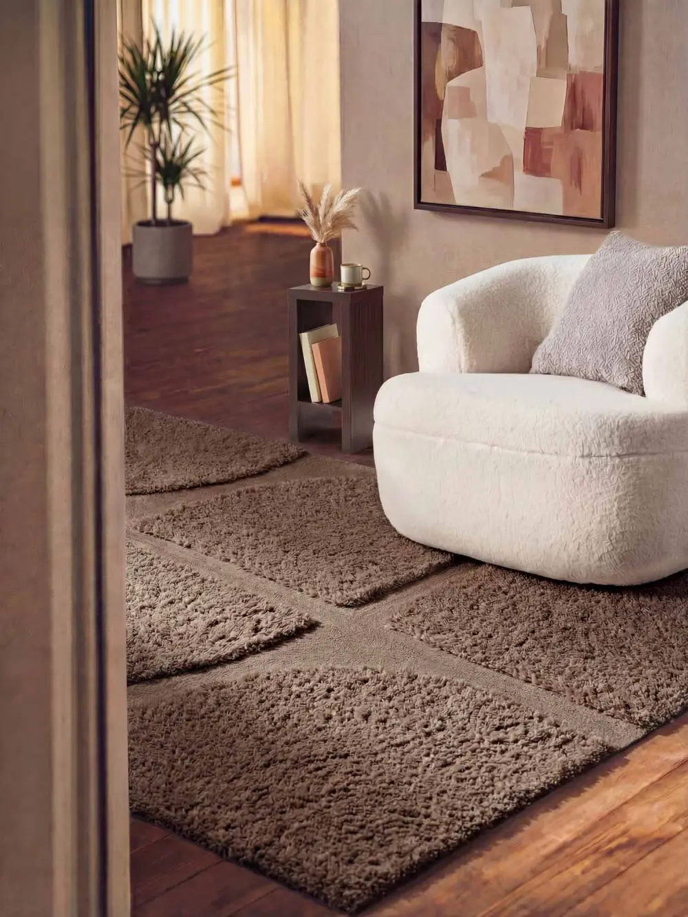 Ted Baker Lambeth High Pile Rug Jasper Brown 106369