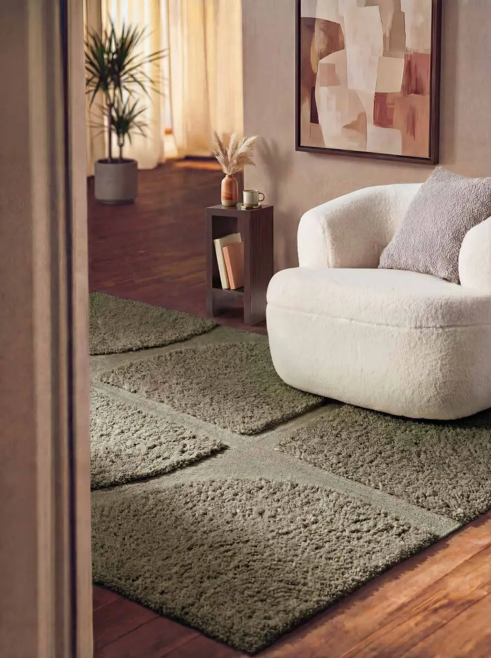 Ted Baker Lambeth High Pile Rug Jasper Green 106368