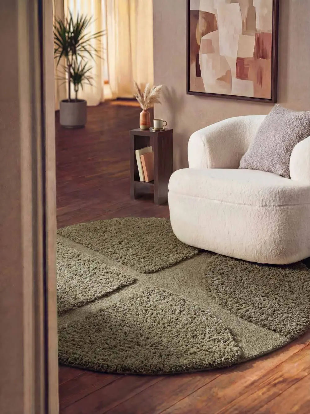 Ted Baker Lambeth High Pile Rug Jasper Green 106368 - Image 5