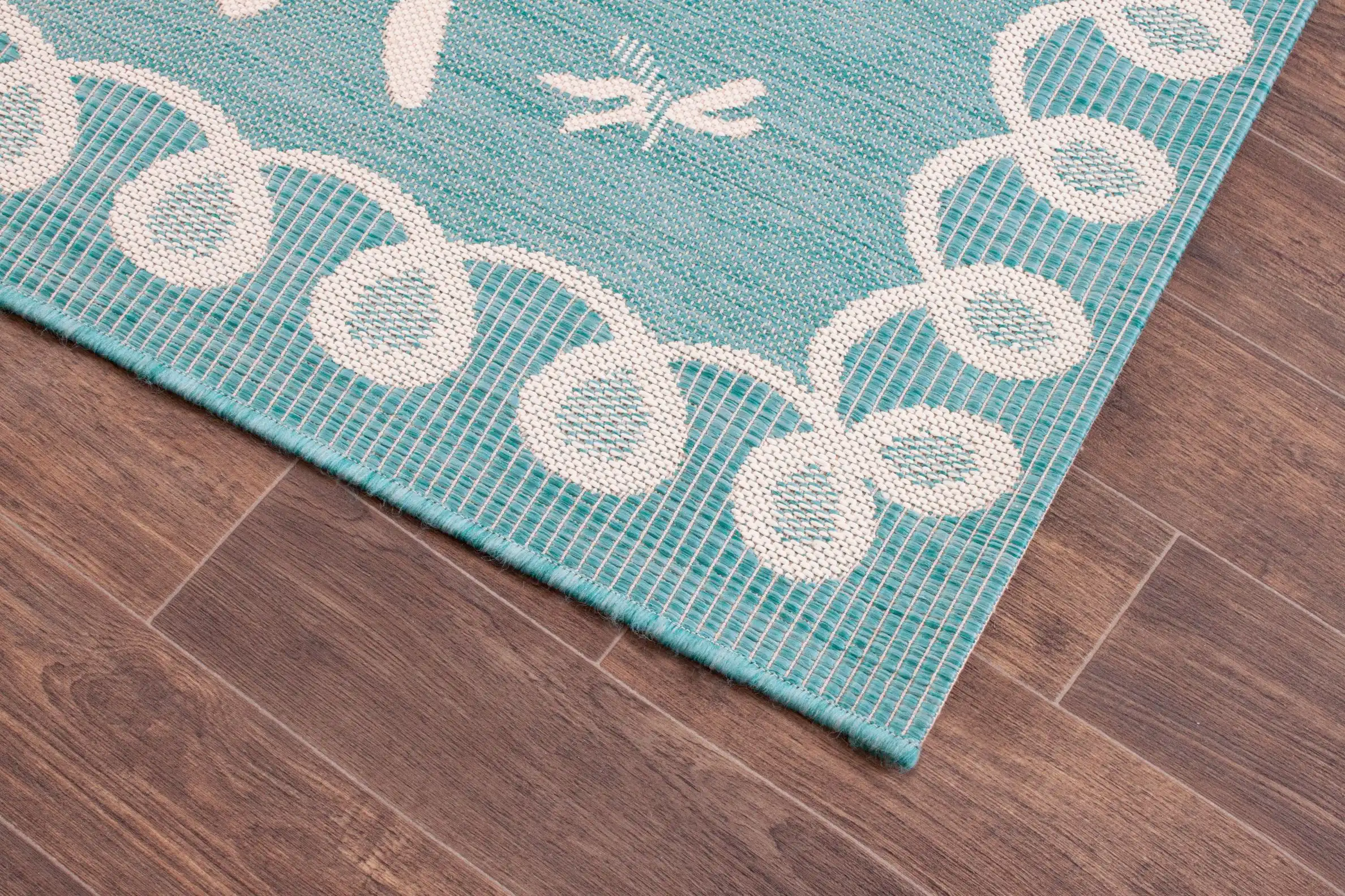Terrace Outdoor Dragonfly Teal Rug - Image 4