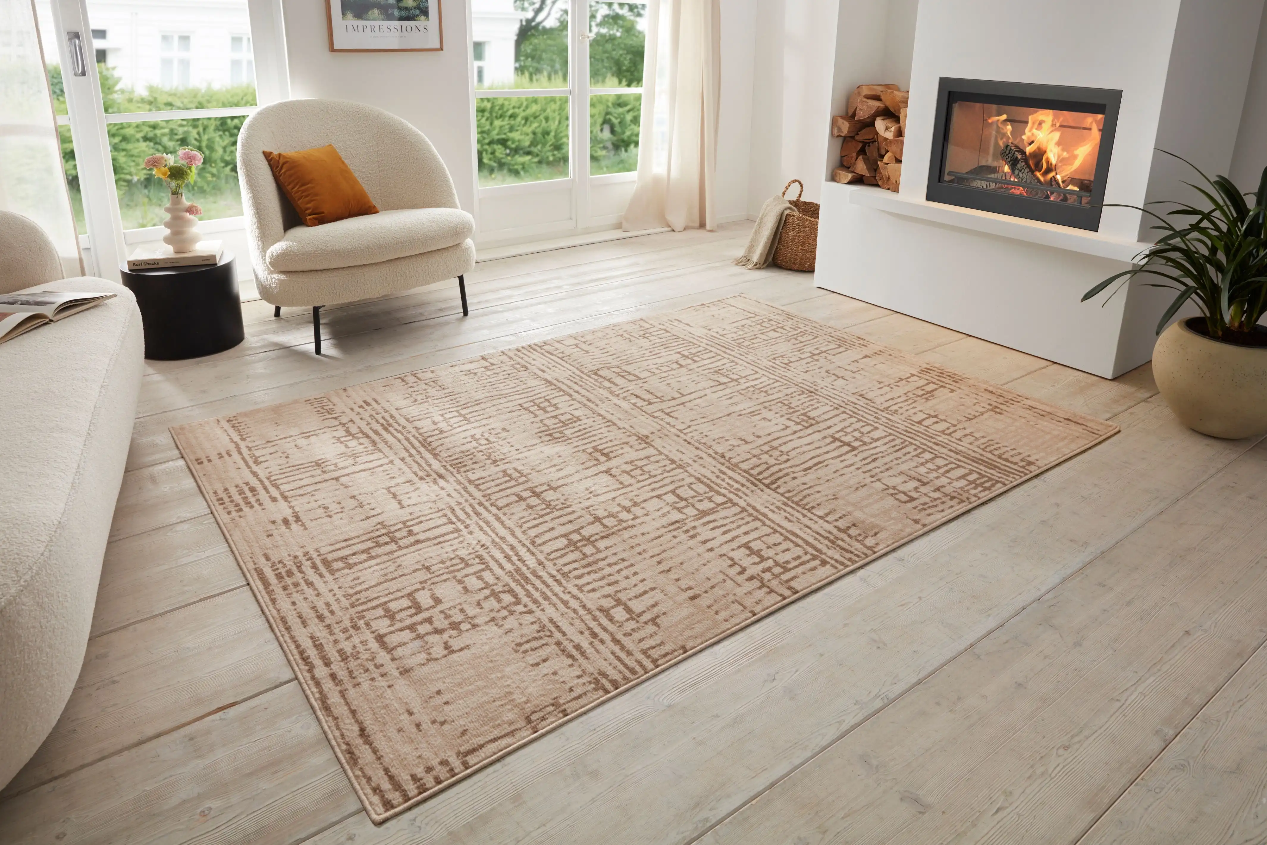 Terrain 105603 Sole Cream Brown Rug