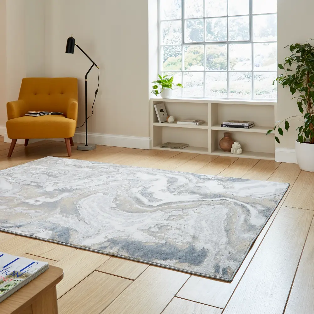 Tidal TL837 Silver/Beige Modern Abstract Rug - Image 2