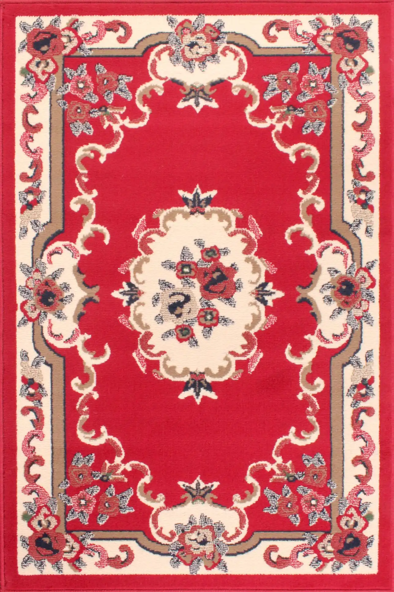 Traditional Poly Sandringham Red Rug - Image 2