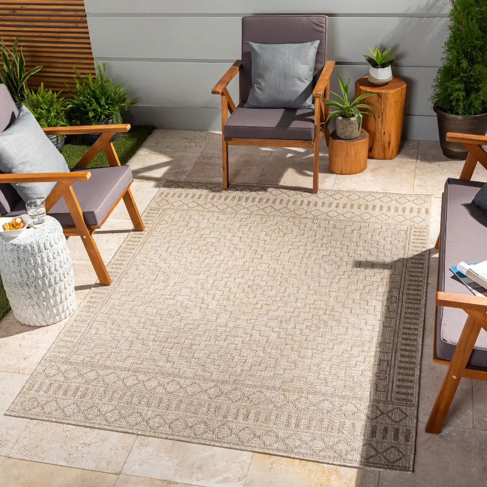 Tricia In- & Outdoor Global Jute-Look Beige Rug - Image 6