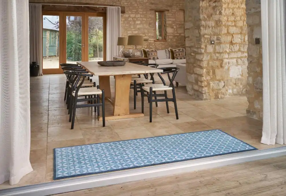 Turtle Designs 5 Flowerfields Blue Rug - Image 3