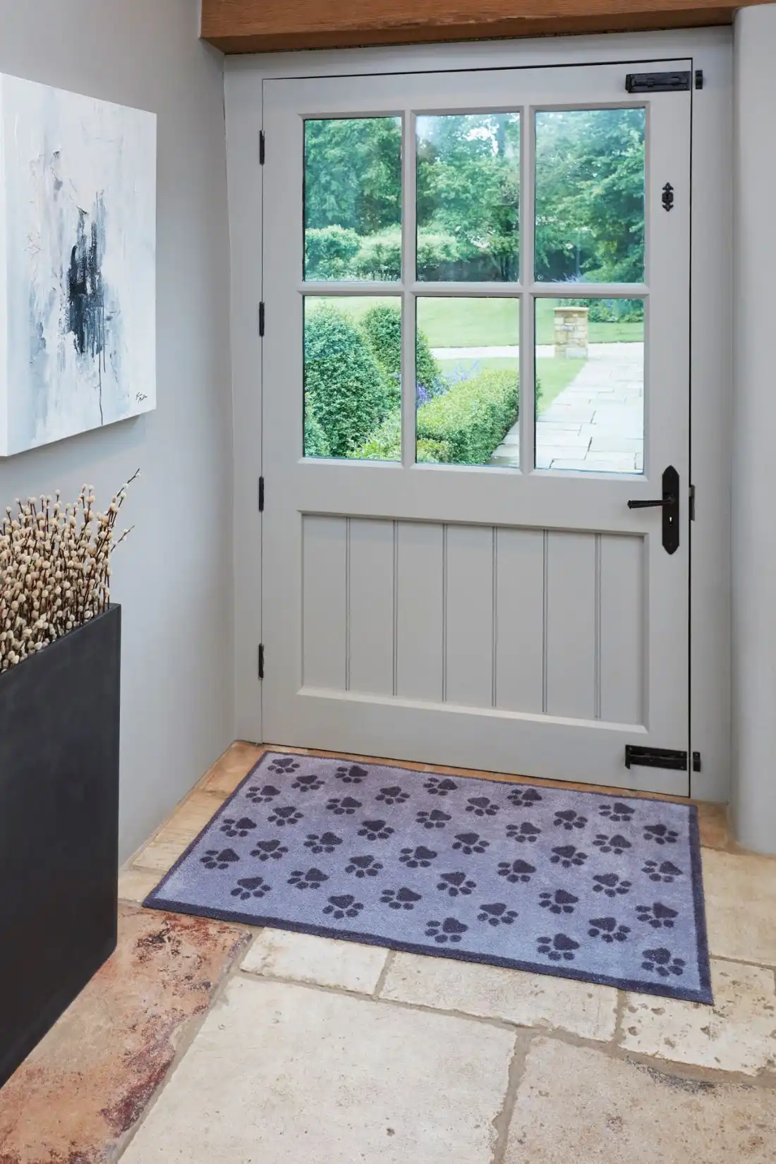 Turtle Designs Small Paws Grey Rug - Image 3
