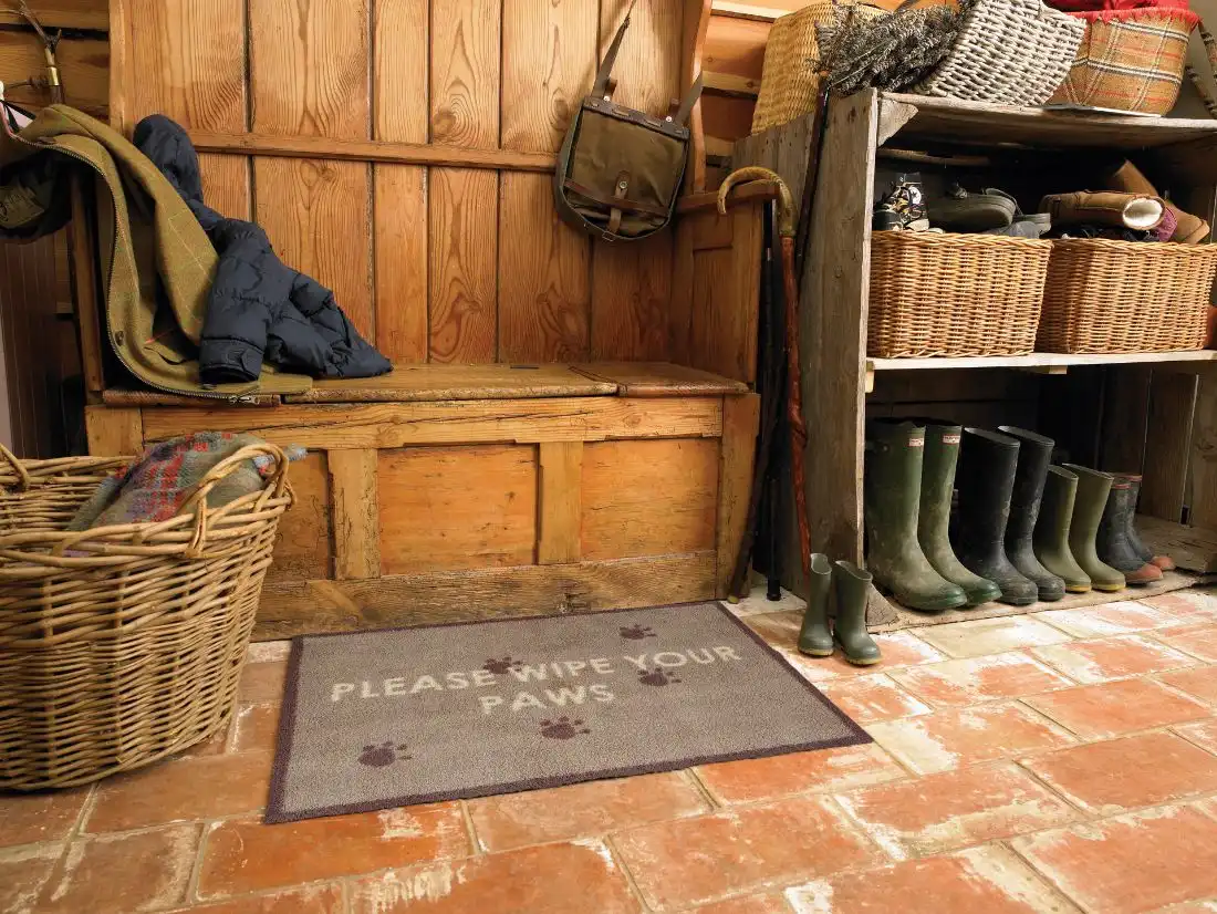 Turtle Designs Wipe Your Paws Brown Rug