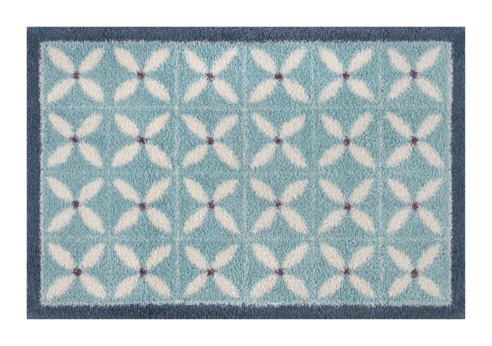 Turtle Mat Dee Hardwicke Flower Fields Blue Washable - Image 2
