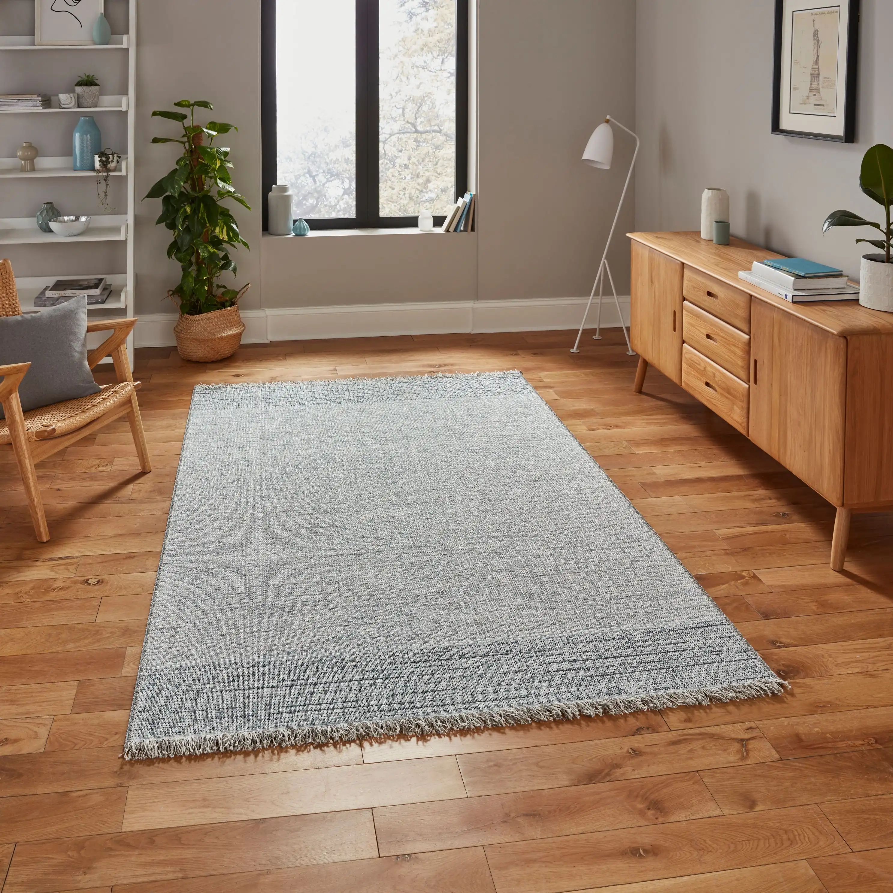 Tweed- Think 9743 Beige Blue Rug - Image 5