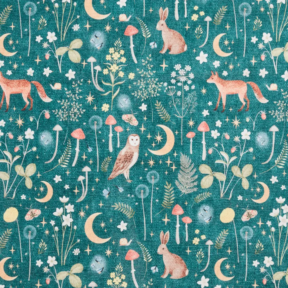 Catherine Lansfield Twilight Animals Green - Washable - Image 5