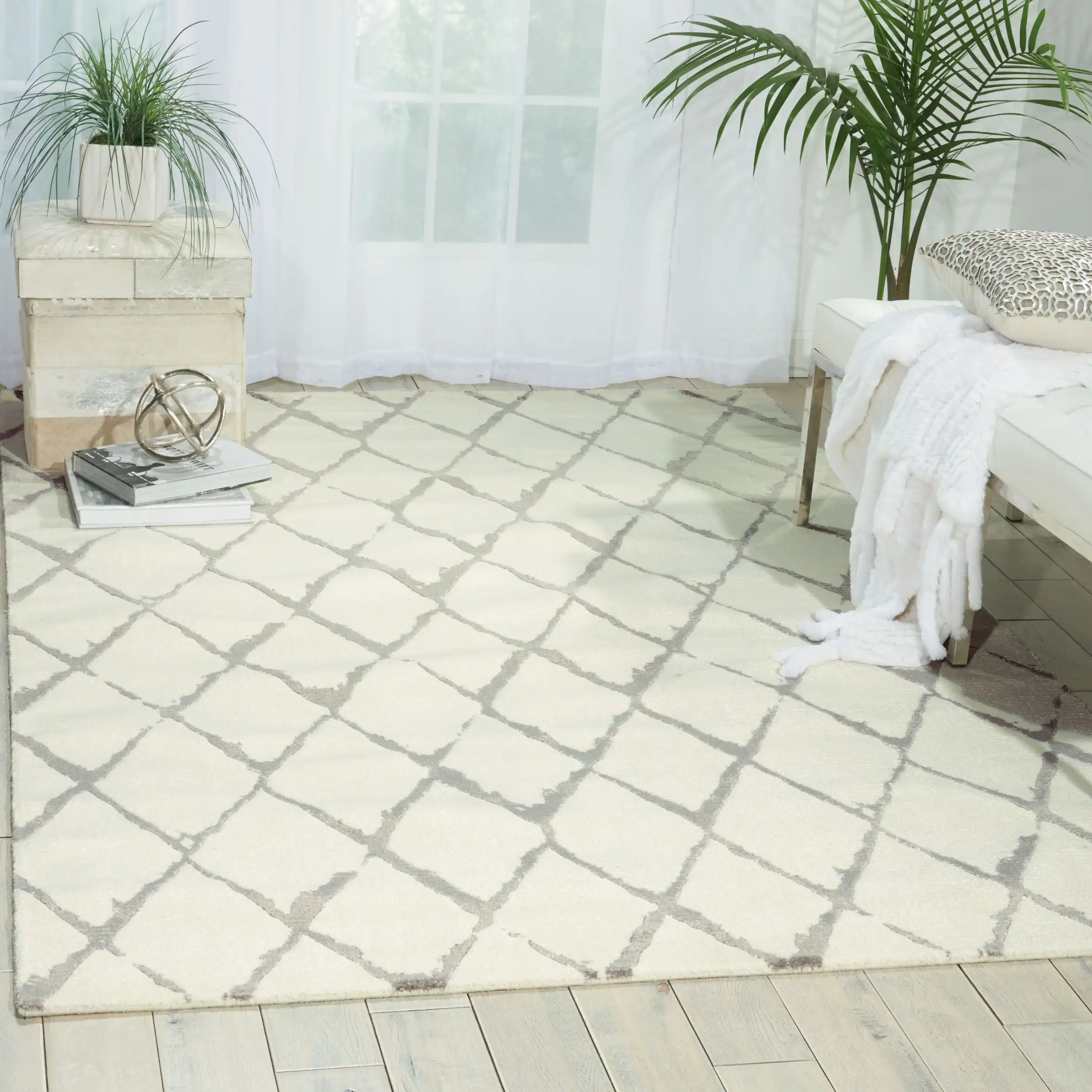 Twilight Nourison TWI15 Ivory Grey Rug
