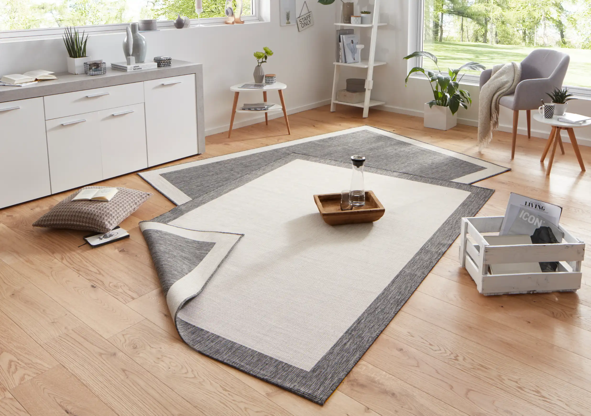 Twin 103108 Grey Cream Rug