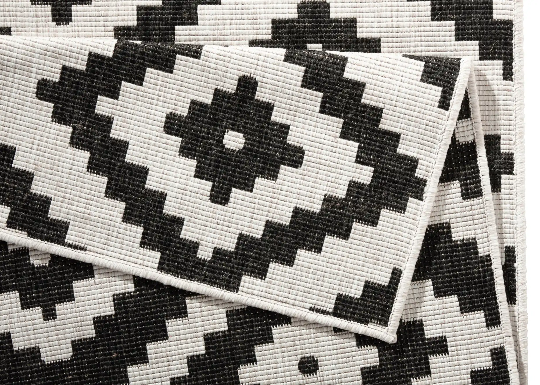 Twin 103129 Black Cream Rug - Image 4