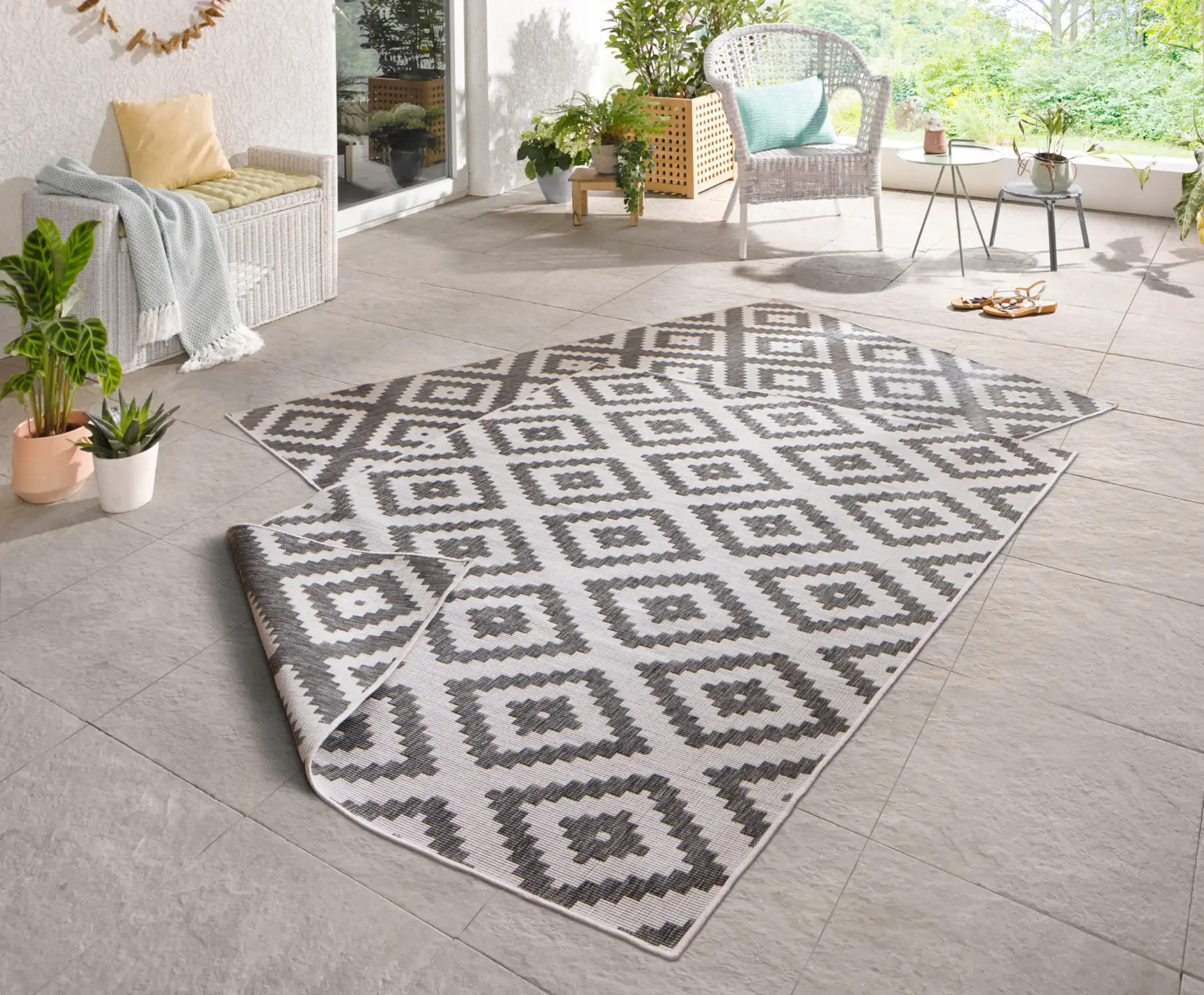 Twin 103132 Grey Cream Rug