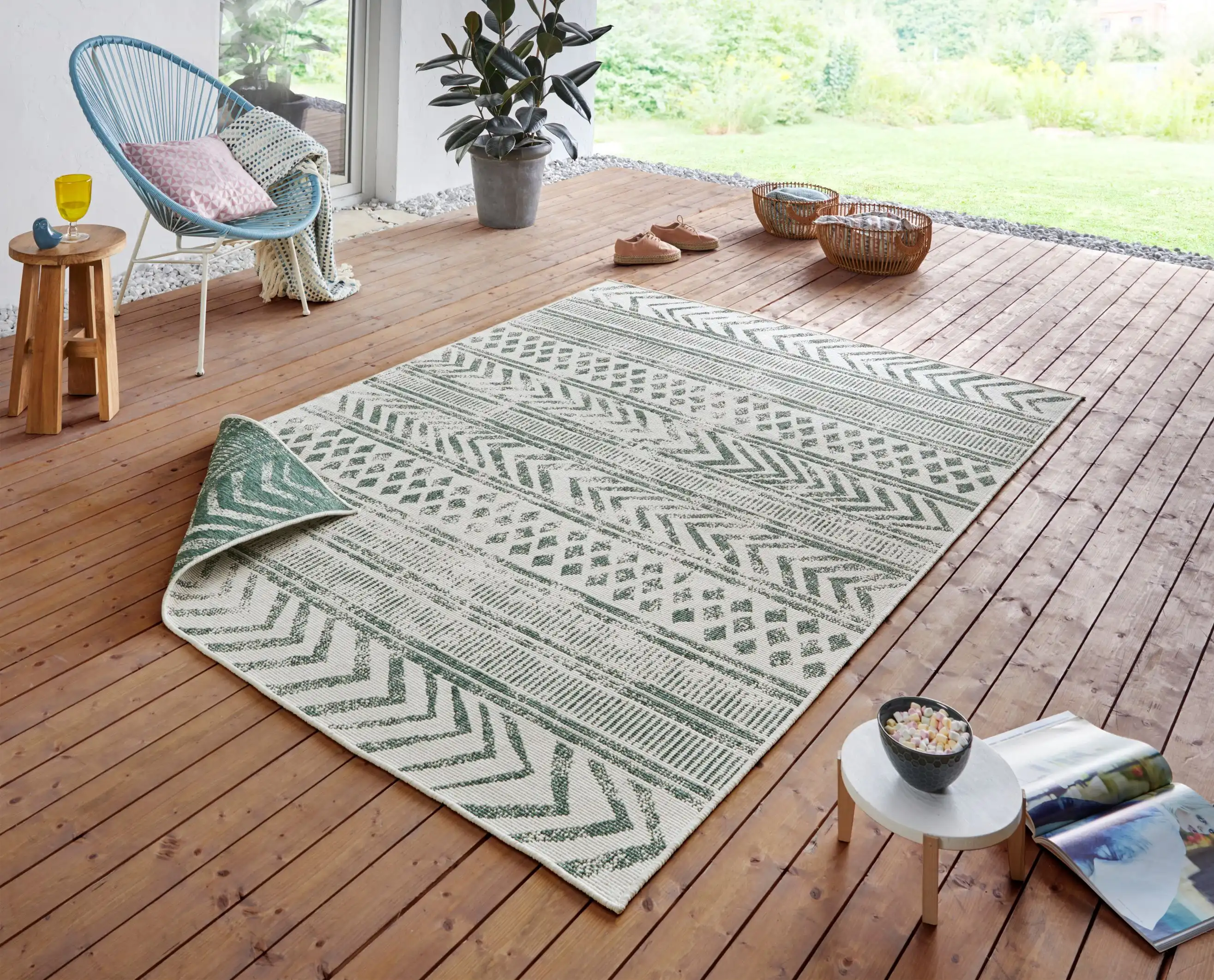 Twin Supreme 103861 Biri Green Cream Rug