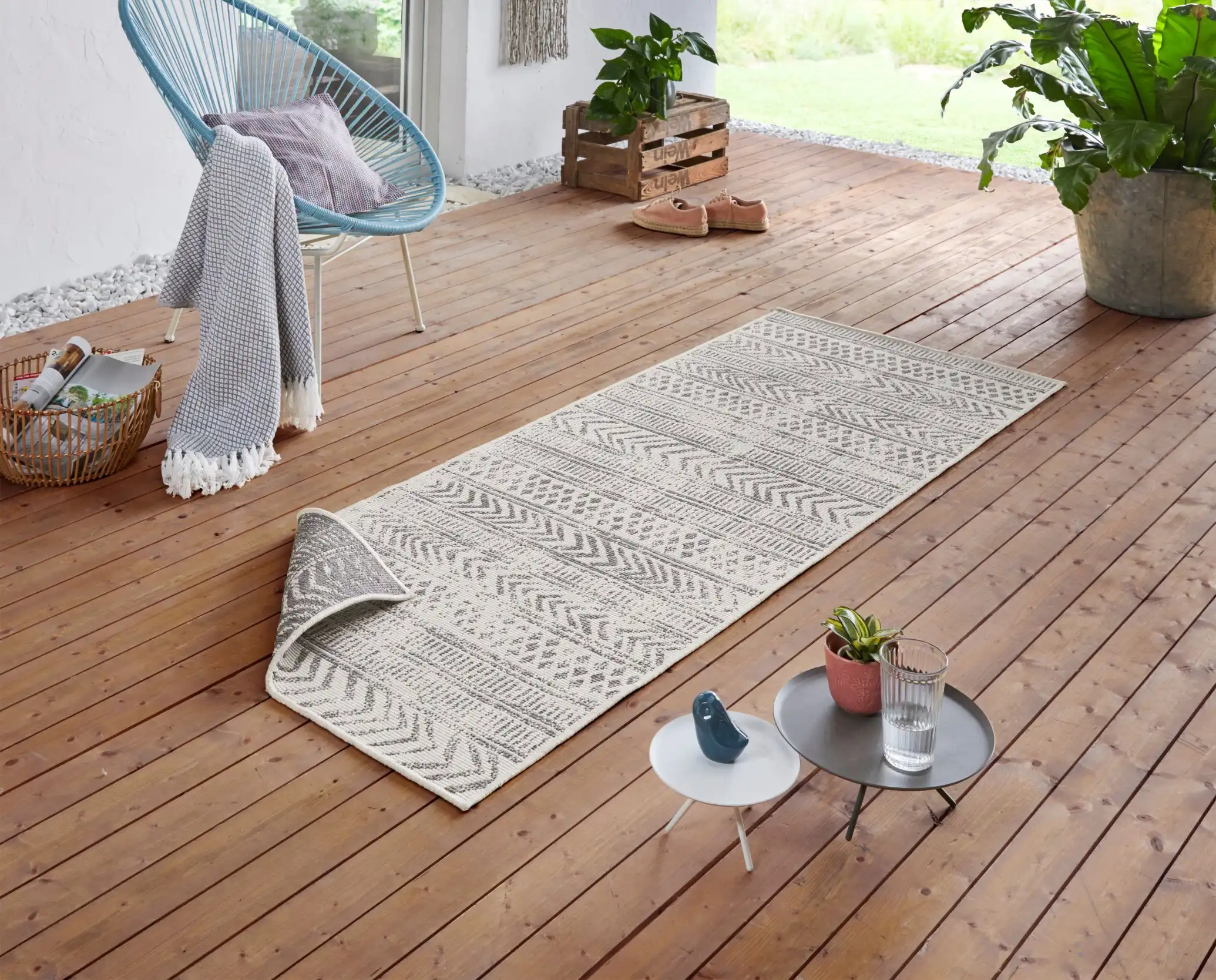 Twin Supreme 103862 Biri Grey Cream Rug - Image 4