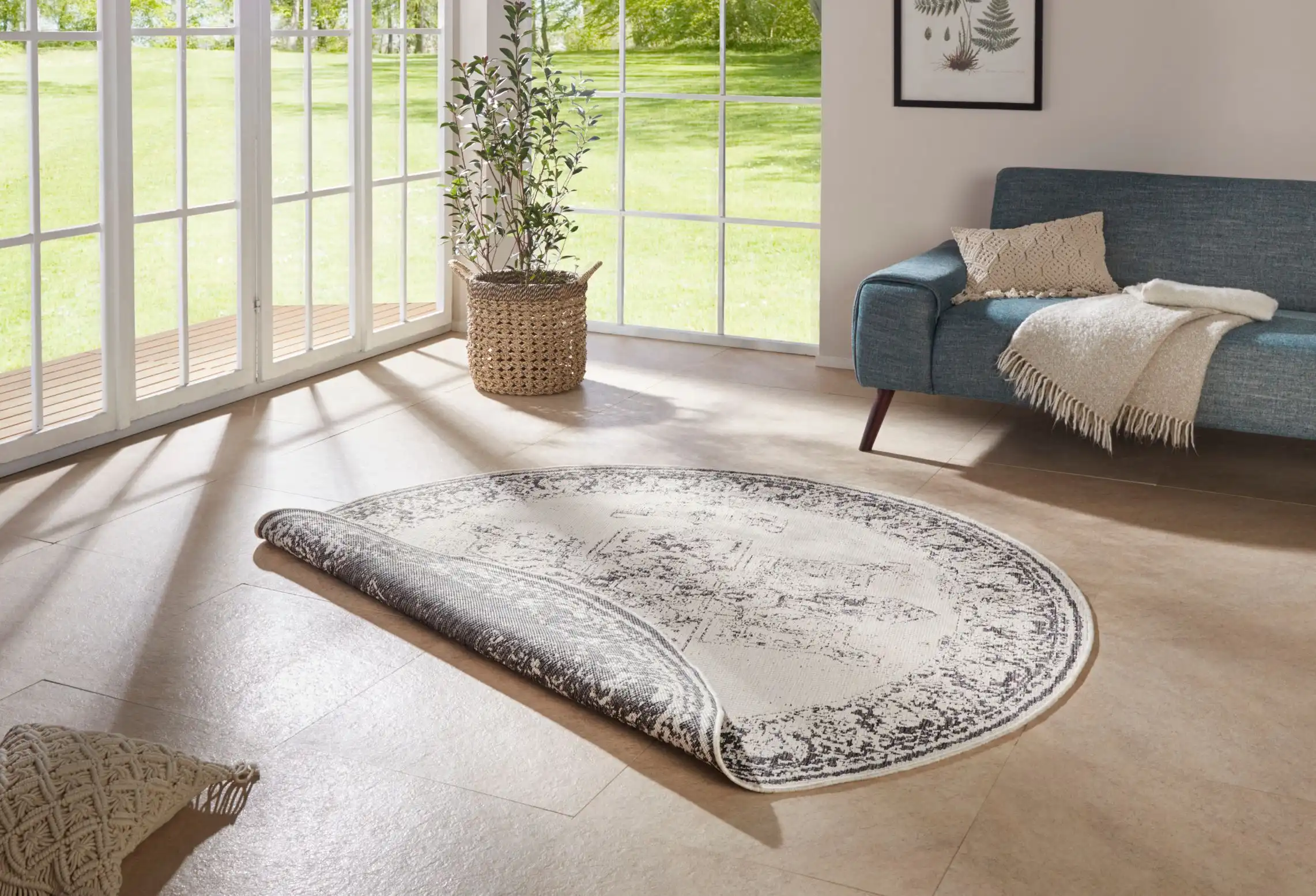 Twin Supreme 104136 Borbon Grey Cream Rug - Image 5