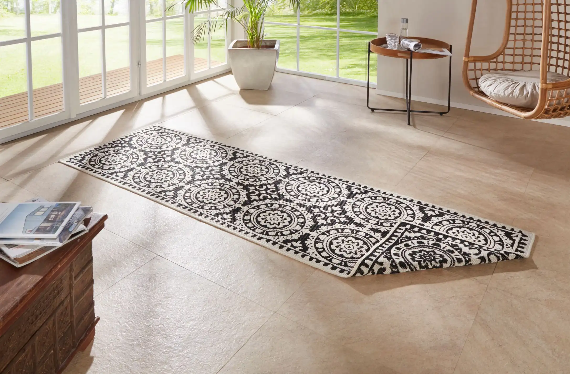 Twin Supreme 104129 Jardin Black Cream Rug