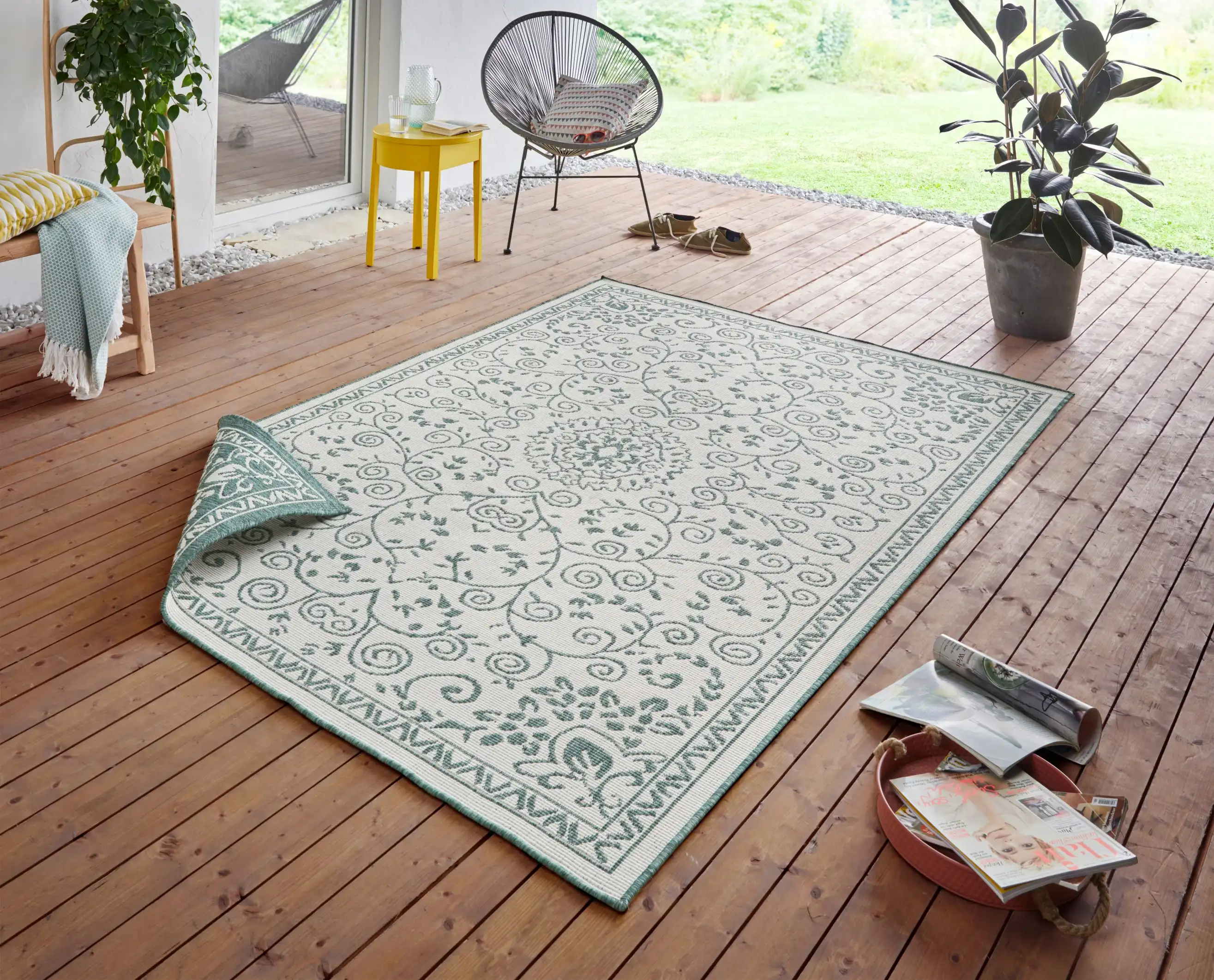 Twin Supreme 103865 Leyte Green Cream Rug