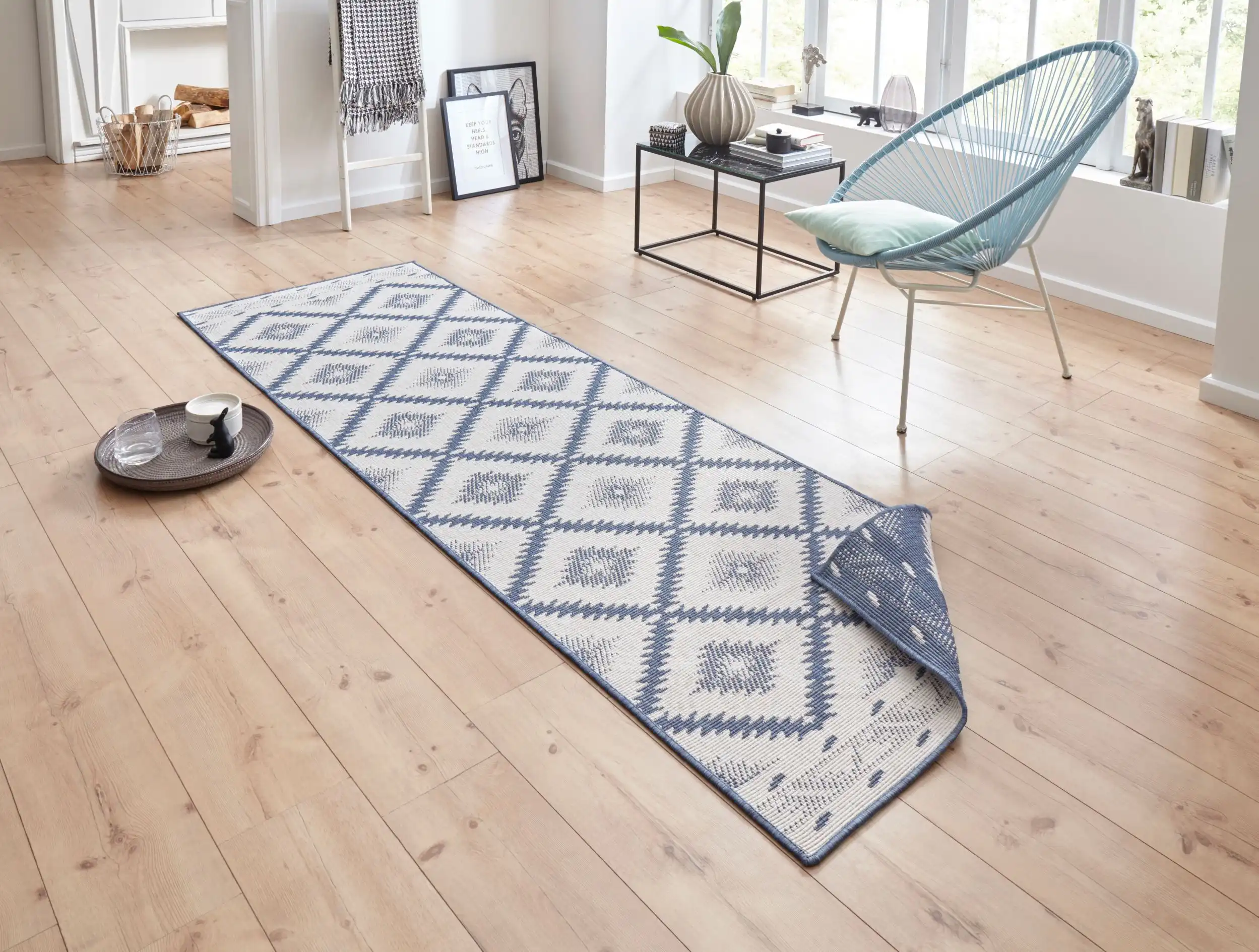 Twin Supreme 103430 Malibu Blue Cream Rug - Image 5