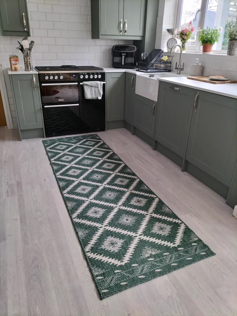 Twin Supreme 103431 Malibu Green Cream Rug - Image 2
