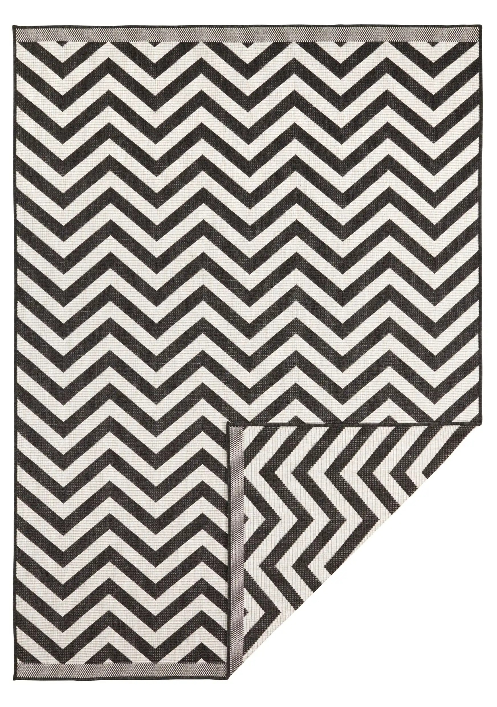 Twin Supreme 103433 Palma Black Cream Rug - Image 3