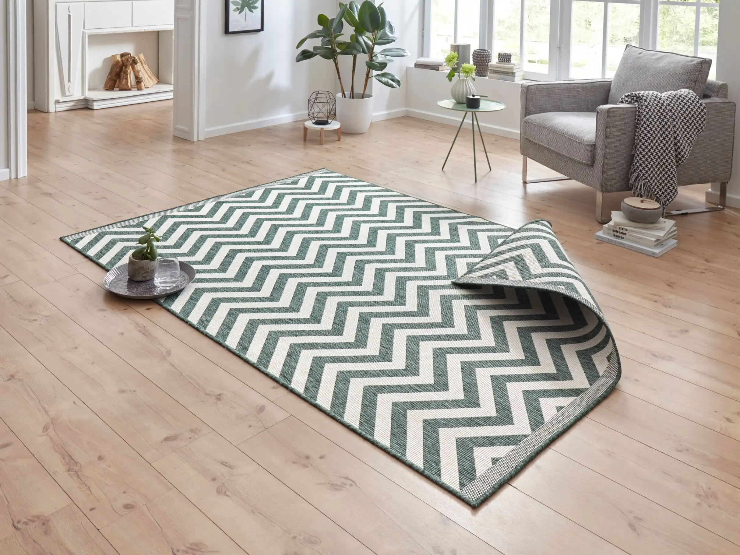 Twin Supreme 103436 Palma Green Cream Rug