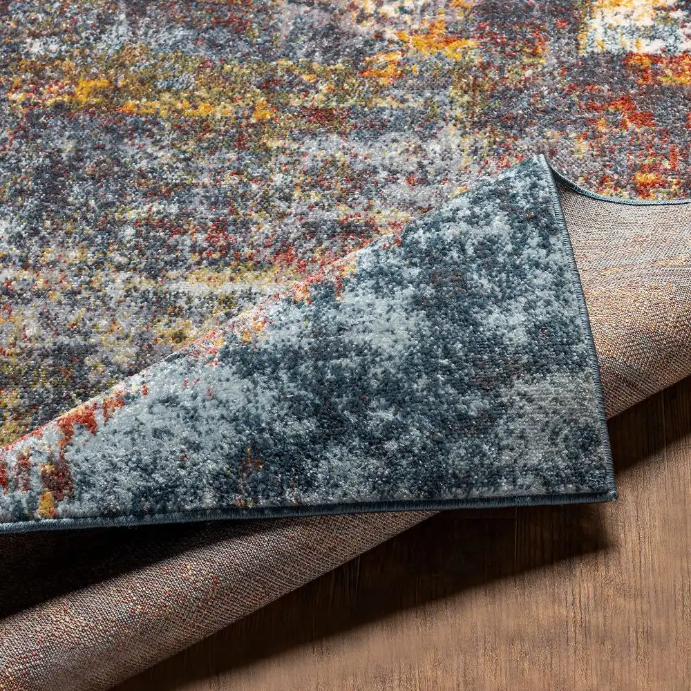 Noa Abstract Modern Marble Burnt Orange Rug - Image 3