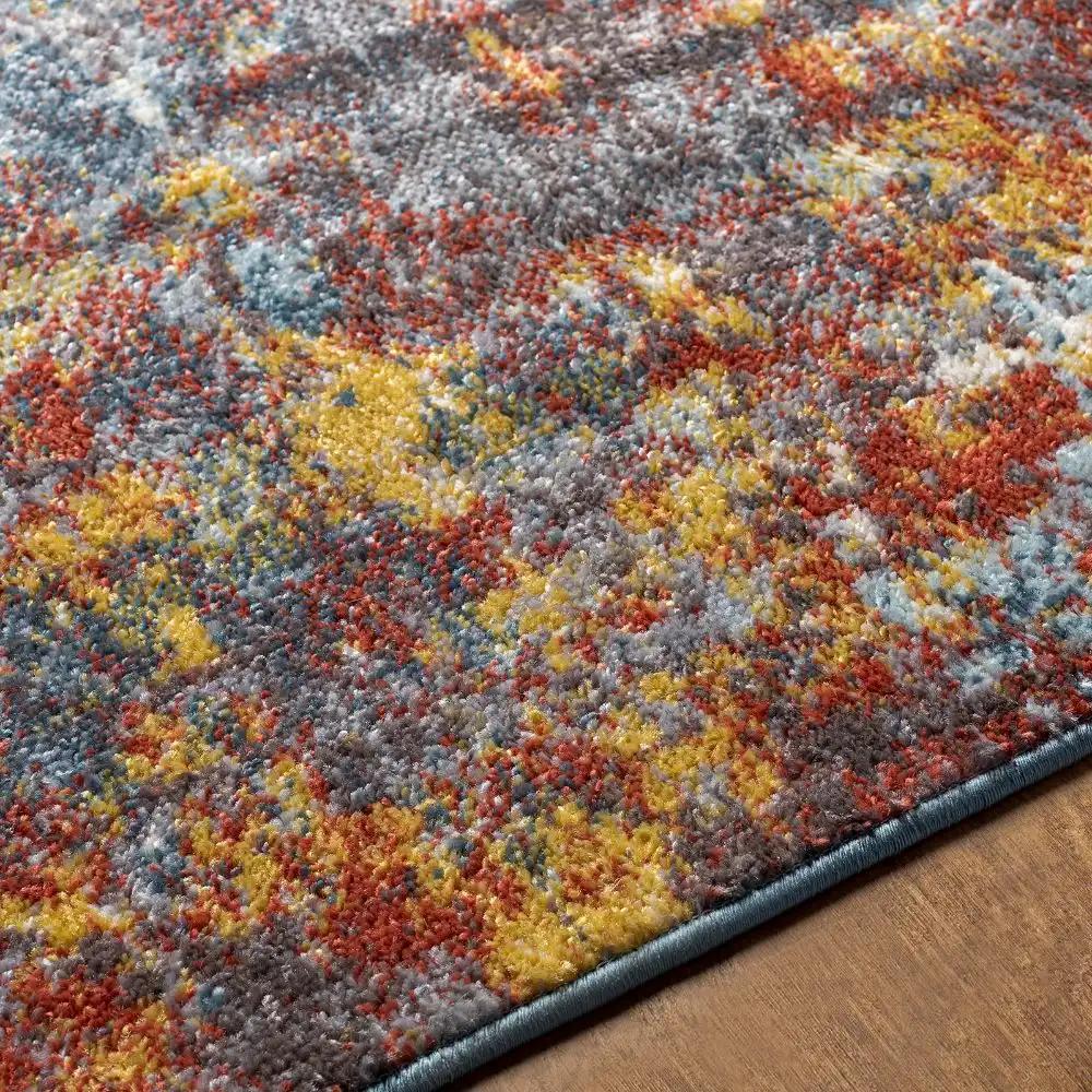 Noa Abstract Modern Marble Burnt Orange Rug - Image 6